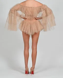 The Dolls House Madonna Shorts in Gold Polka Print Size XS / Au 4 for rent on The Volte - image 3