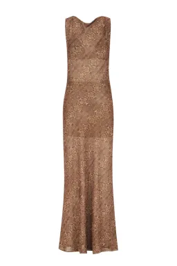 Hansen And Gretel Emmery Backless Cowl Dress In Serpent Size 8  for rent on The Volte - image 4