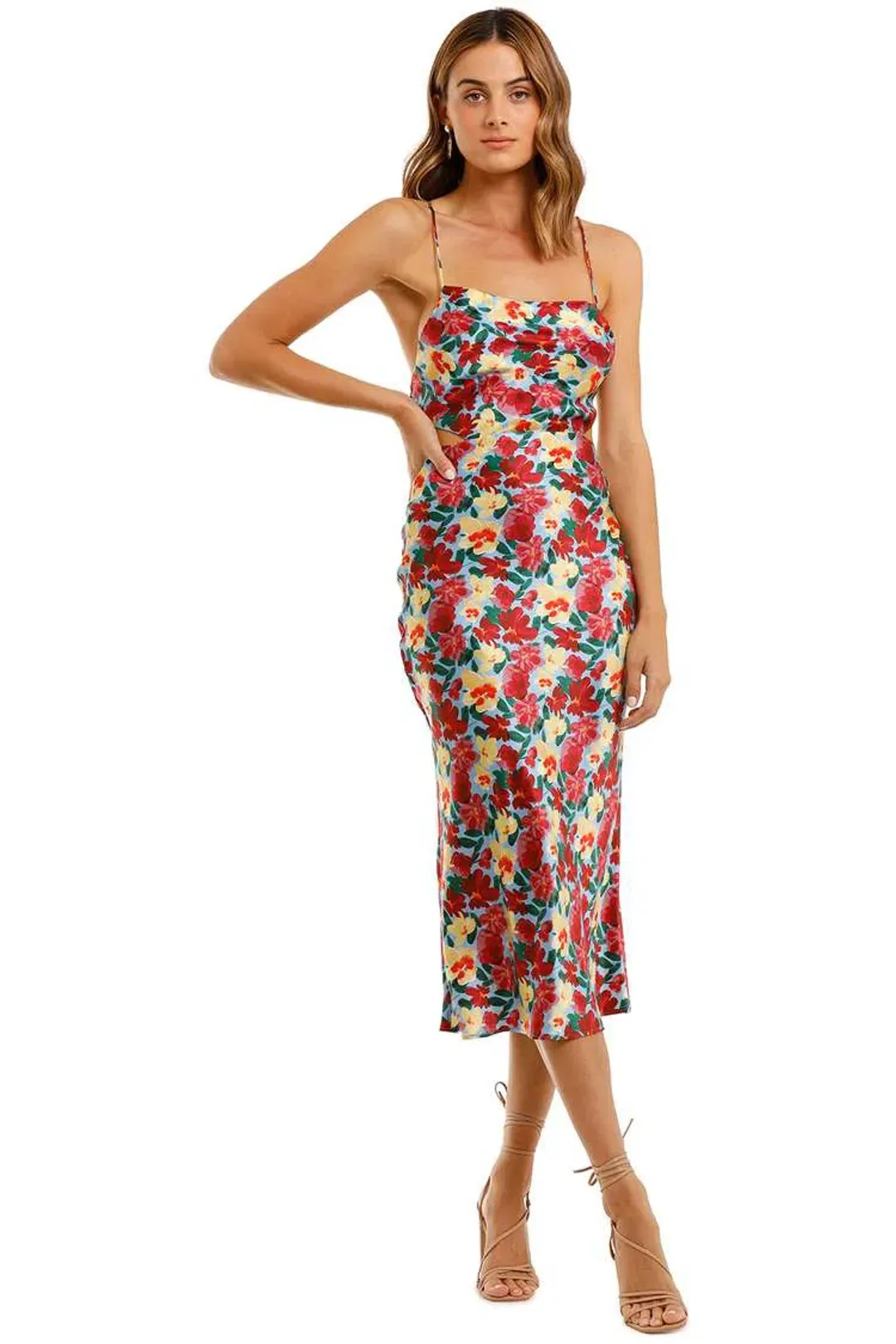 Bec & Bridge Lucette Midi Dress Multi Print Size 6 for rent on The Volte - main image