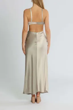 Bec & Bridge Felix Maxi Dress Two Tone Grey Size 10 for rent on The Volte - image 3