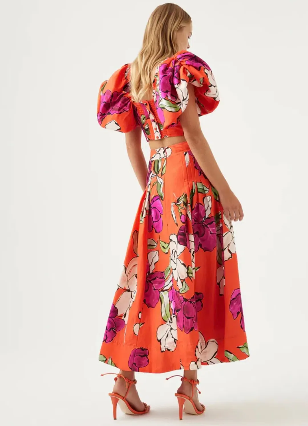 Aje Marcel Top & Lewis Skirt Floral Size 12/10 for rent on The Volte - main image