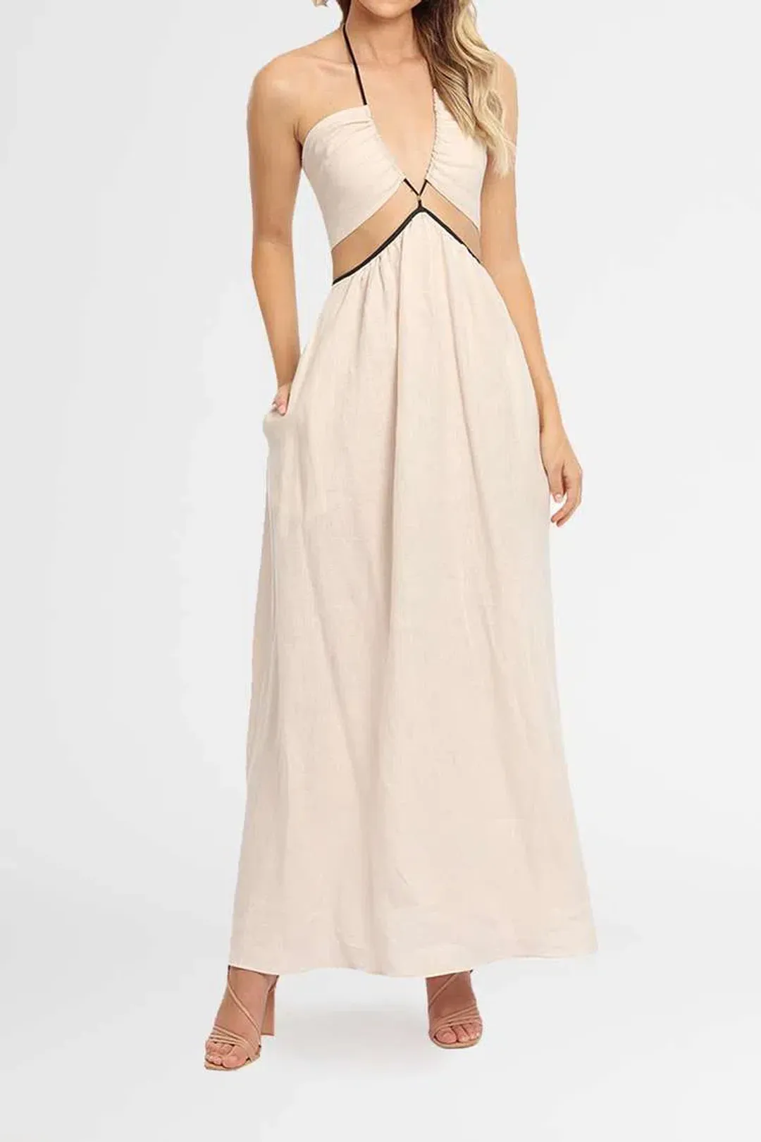 Bec and Bridge Noelle Maxi Dress Blush Size 12 for rent on The Volte - main image