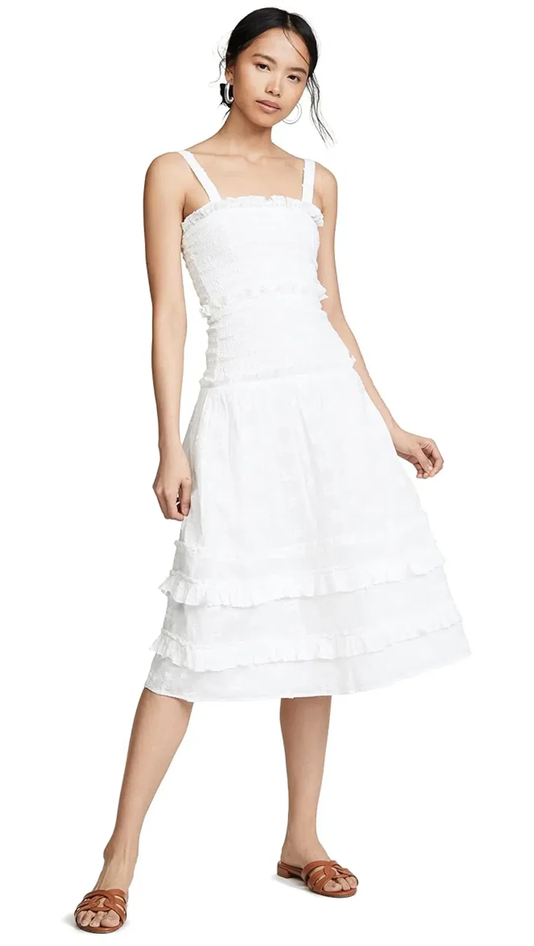 Steele Datsy Midi Dress White Size 6  for rent on The Volte - main image