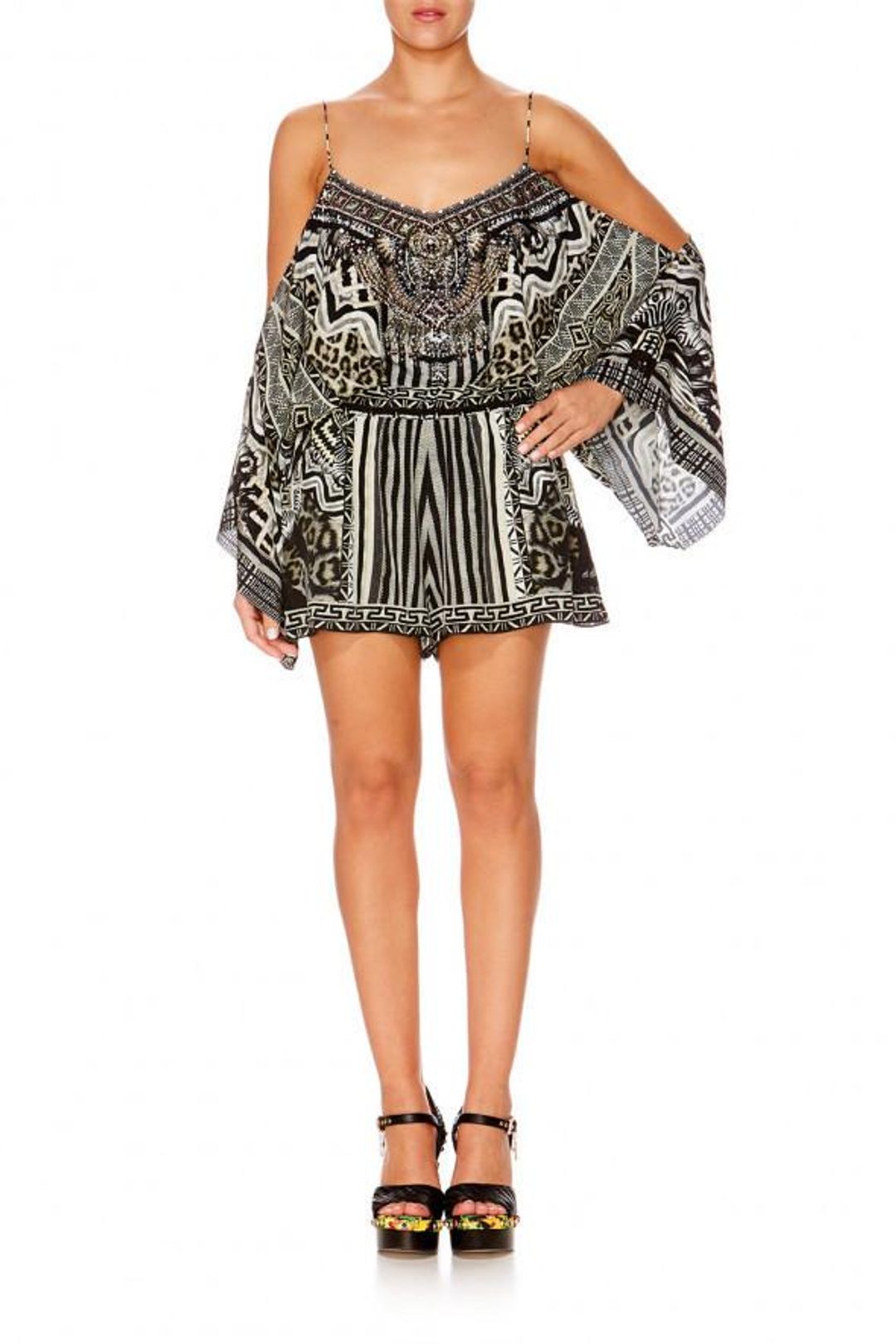 Camilla Tribal Theory Drop Shoulder Playsuit for rent on The Volte - main image
