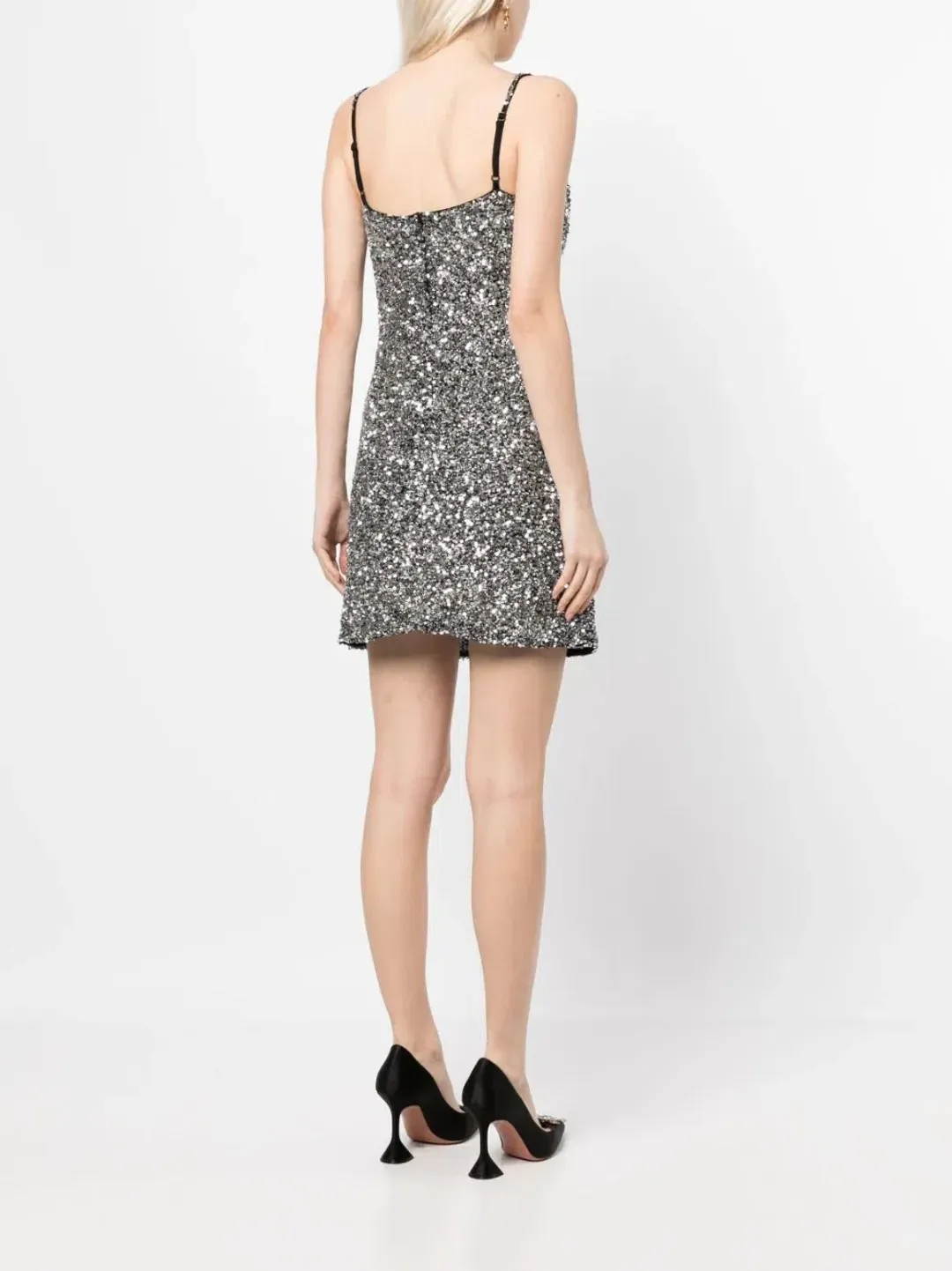 Rachel Gilbert Corrie Mini Dress Silver Size 1 / AU 8 for rent on The Volte - main image