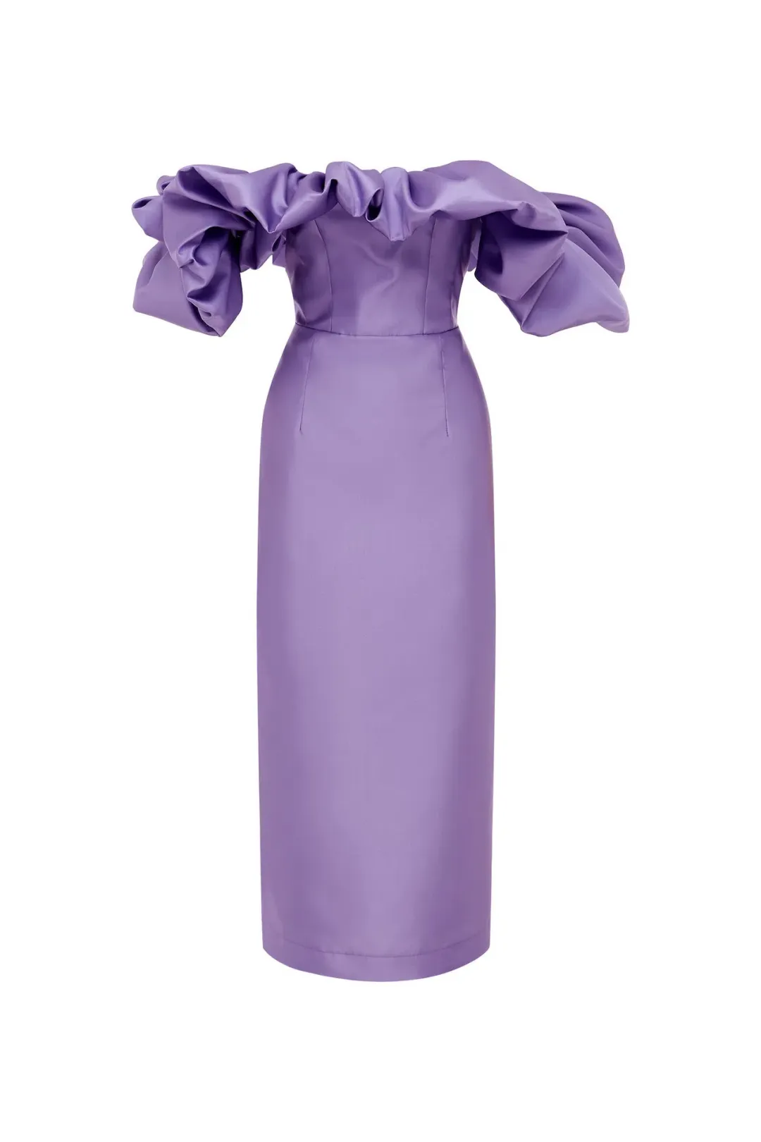Alemais Suzi Off Shoulder Midi Dress Violet Size 12 for rent on The Volte - main image