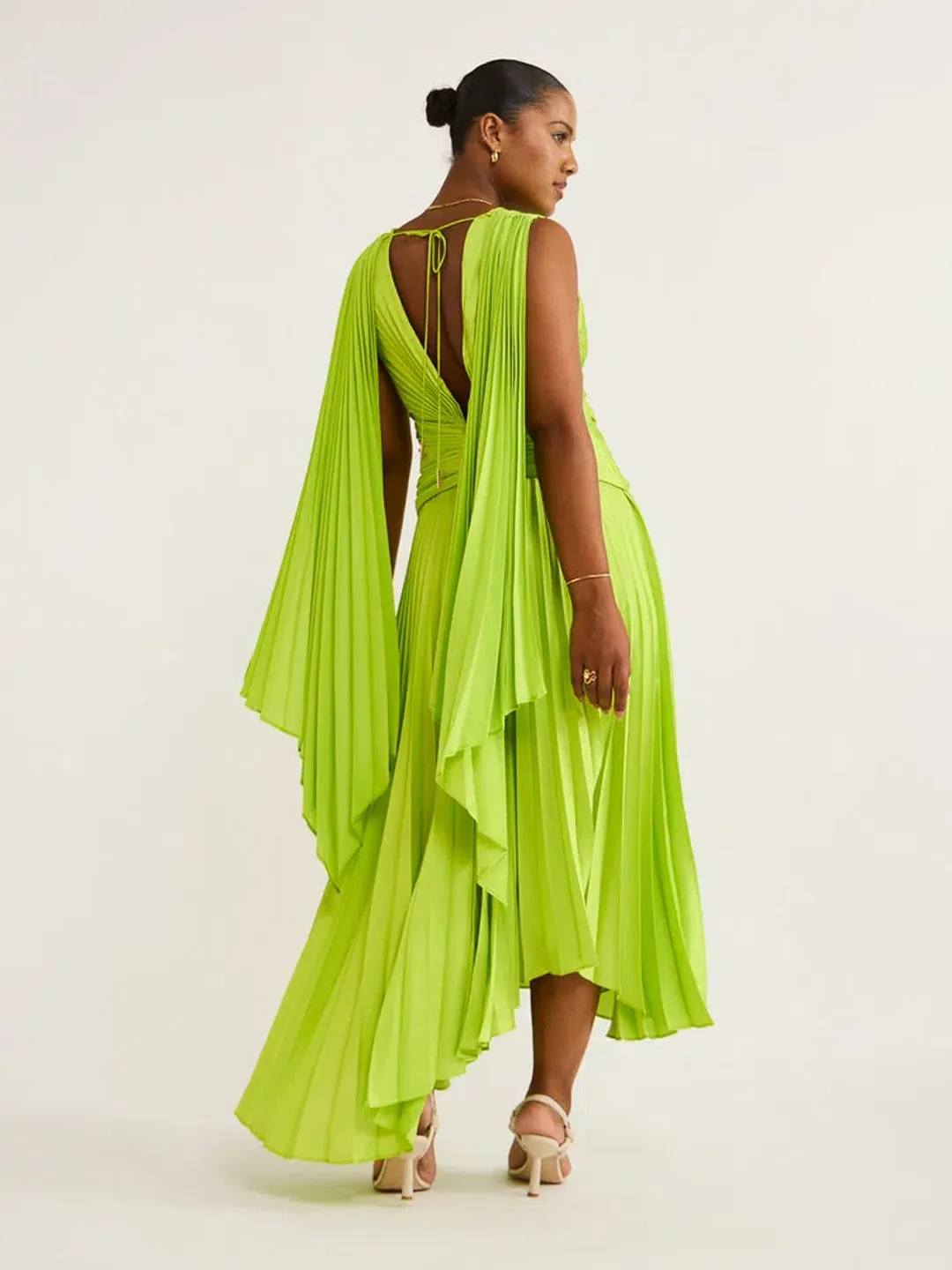 Acler Columbus Midi Dress Citron Size 12 for rent on The Volte - main image