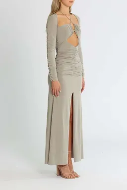 Bec and Bridge Adaline Long Sleeve Maxi Dress Grey Size 12 for rent on The Volte - image 2