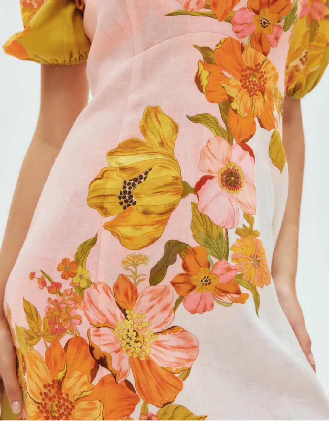 Alemais Silas Midi Dress Print Size 10 for rent on The Volte - main image