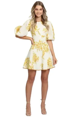 Zimmermann Empire Mini Dress White Size 14 AU for rent on The Volte - image 1