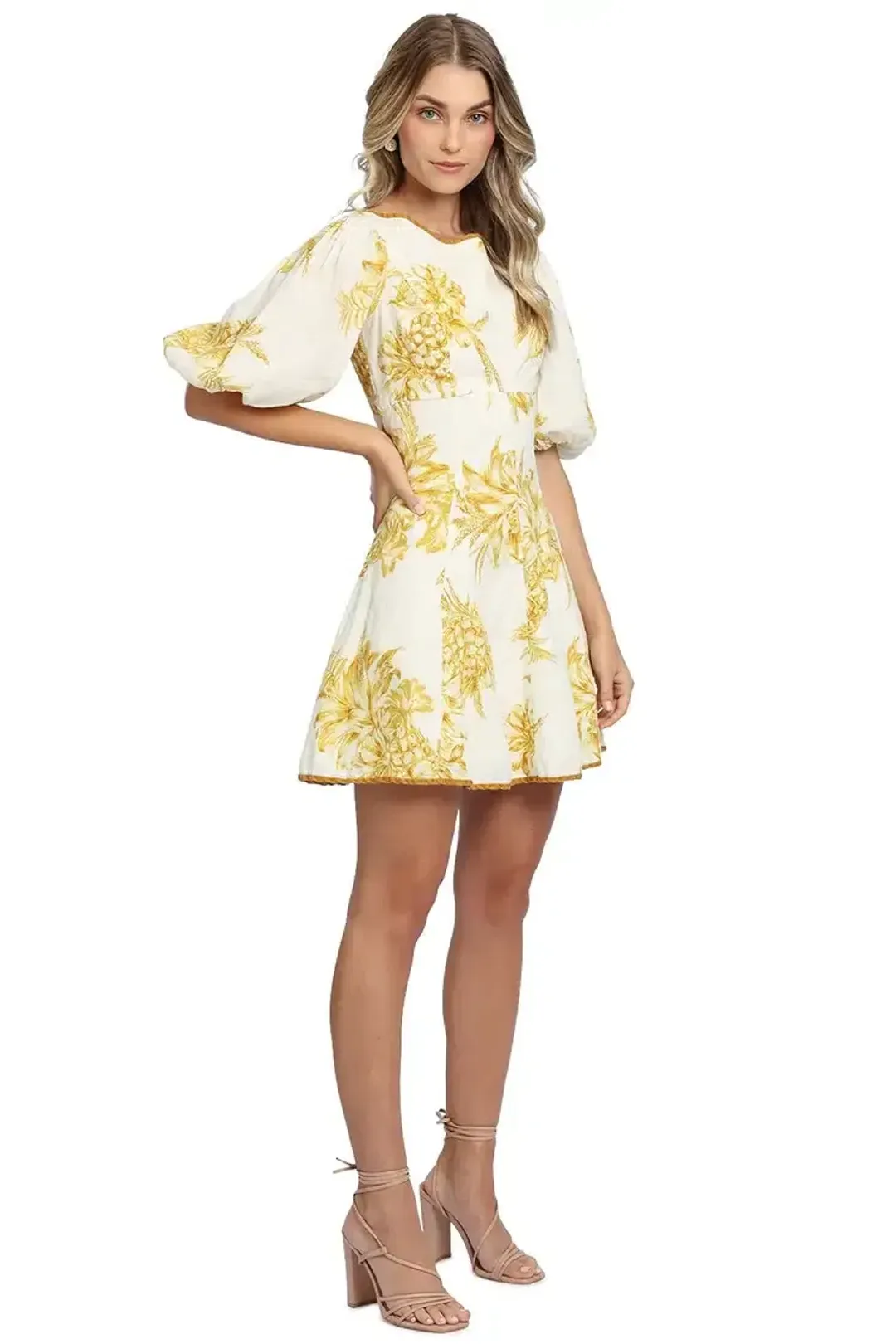 Zimmermann Empire Mini Dress White Size 14 AU for rent on The Volte - main image