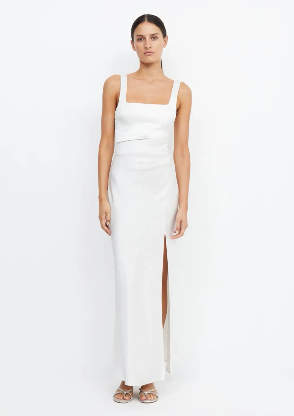 Bec & Bridge The Dreamer Square Neck Dress Ivory Size 10 for rent on The Volte - main image