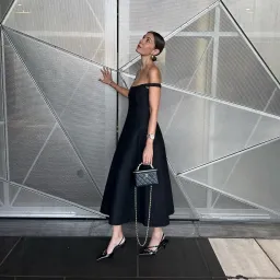 Khaite NY black midi dress  for rent on The Volte - image 3