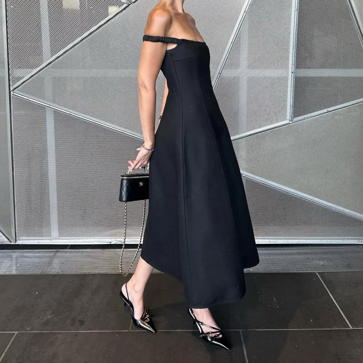 Khaite NY black midi dress  for rent on The Volte - main image