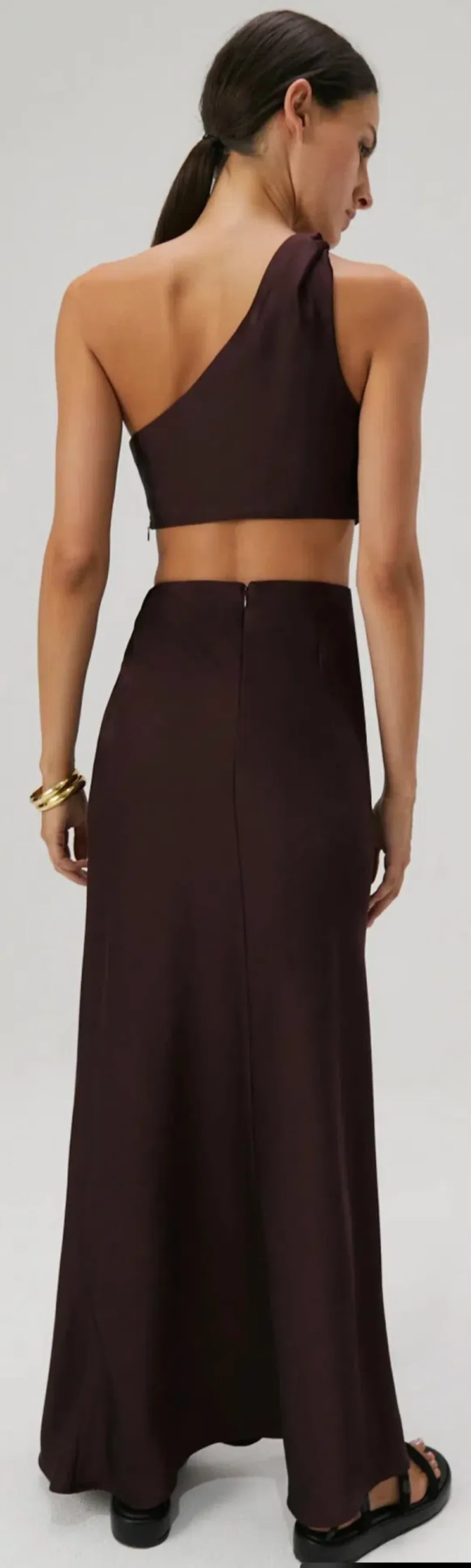 MISHA Kristin Satin Gown Size 6 for rent on The Volte - main image