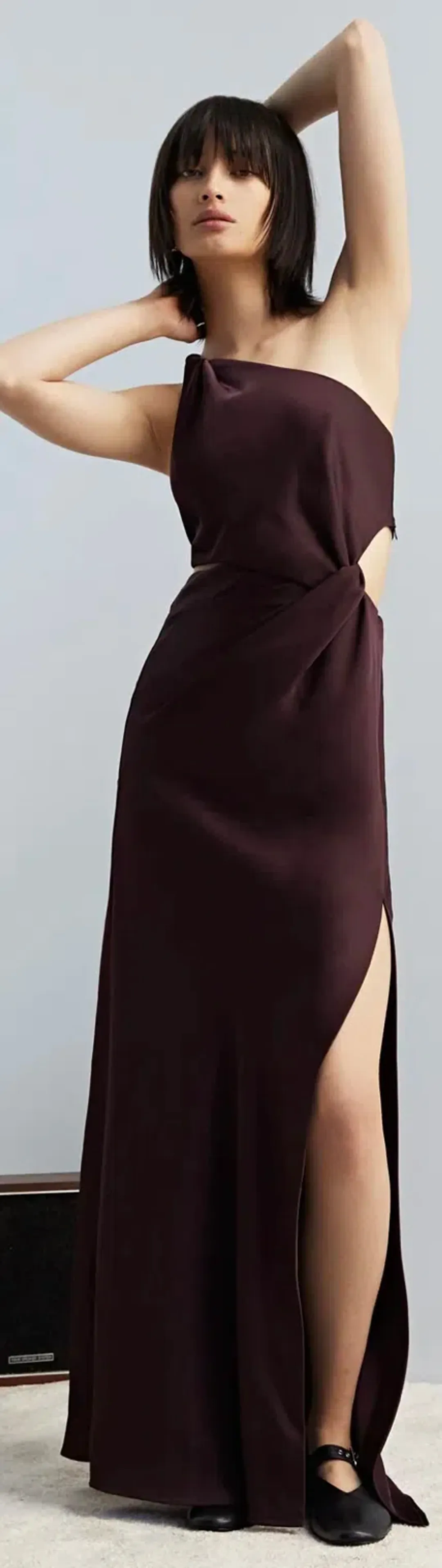 MISHA Kristin Satin Gown Size 6 for rent on The Volte - main image