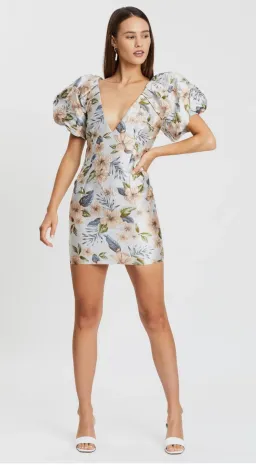 Bec & Bridge Fleurette Jacquard V Dress Print Size 8 for rent on The Volte - image 4