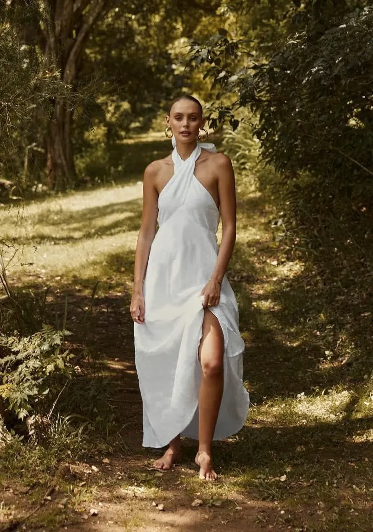 DISSH Alexis Linen Dress White Size 6 for rent on The Volte - main image