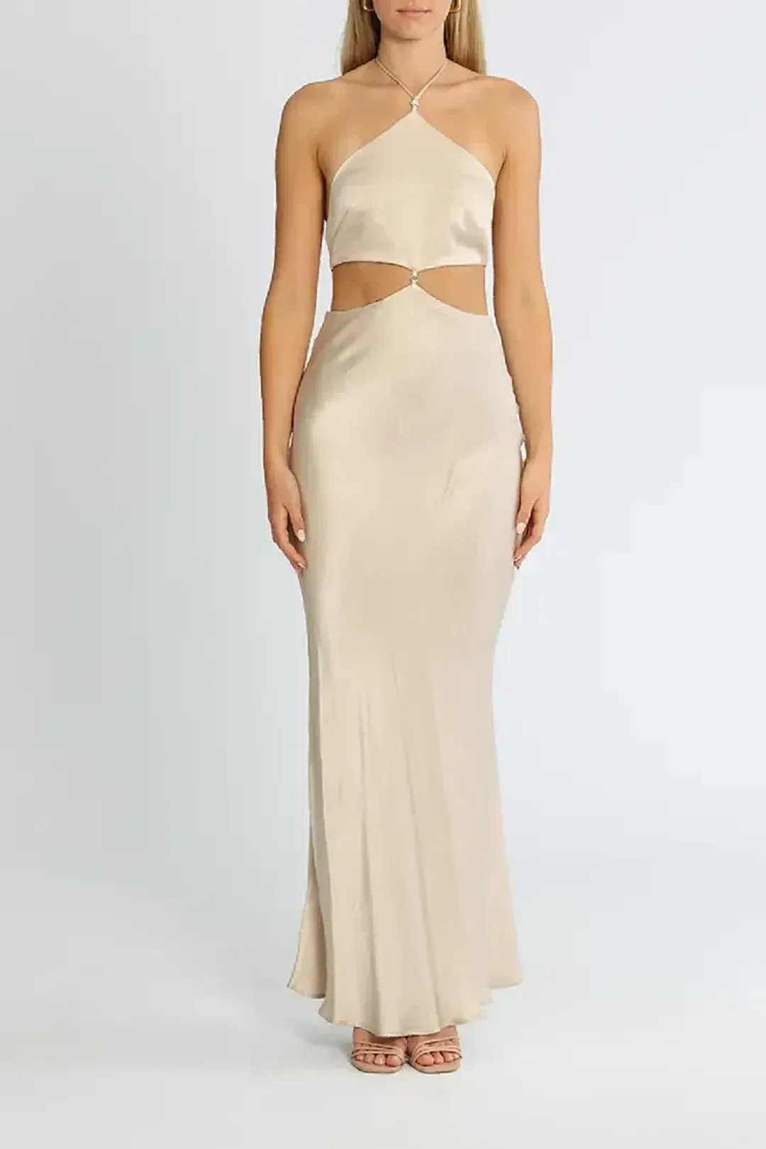 Bec and Bridge Kara Maxi Dress in Sand Size 14 for rent on The Volte - main image