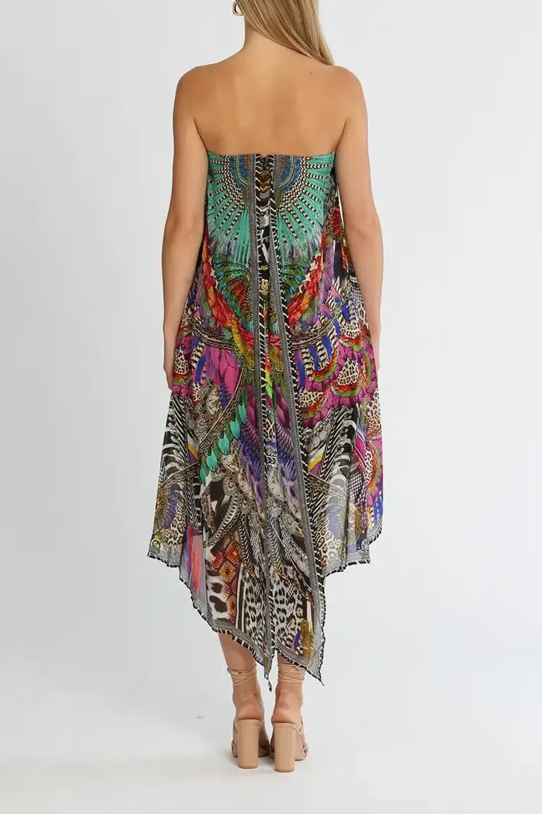 Camilla Strapless Overlayer Dress in Guardians Of The Sun Size 8 for rent on The Volte - main image
