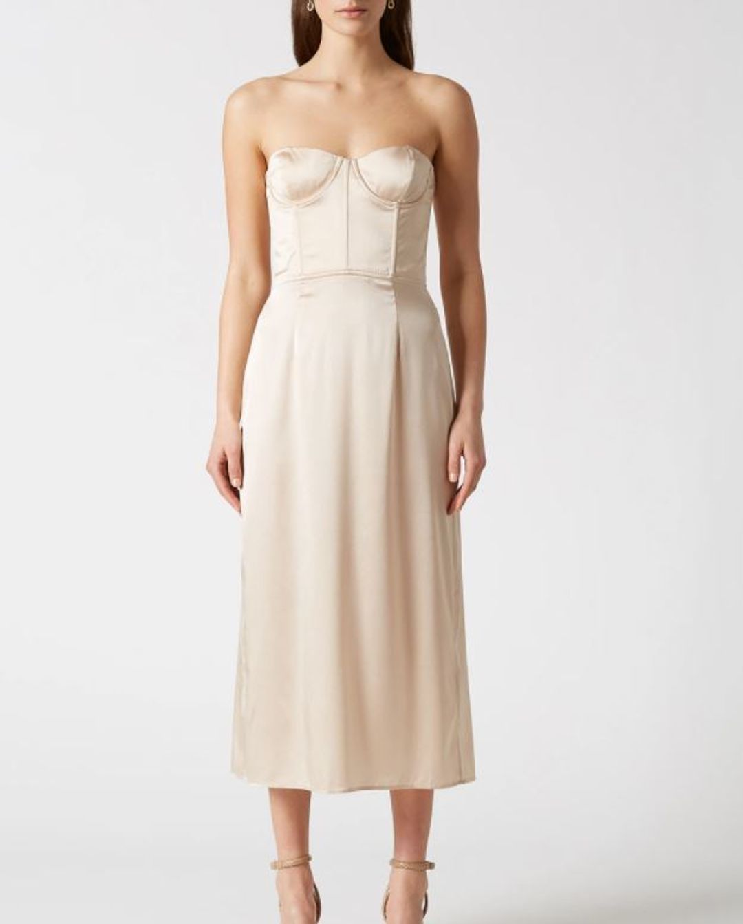 Scanlan Theodore Silk Bustier Slip Nude Size 6 for rent on The Volte - main image