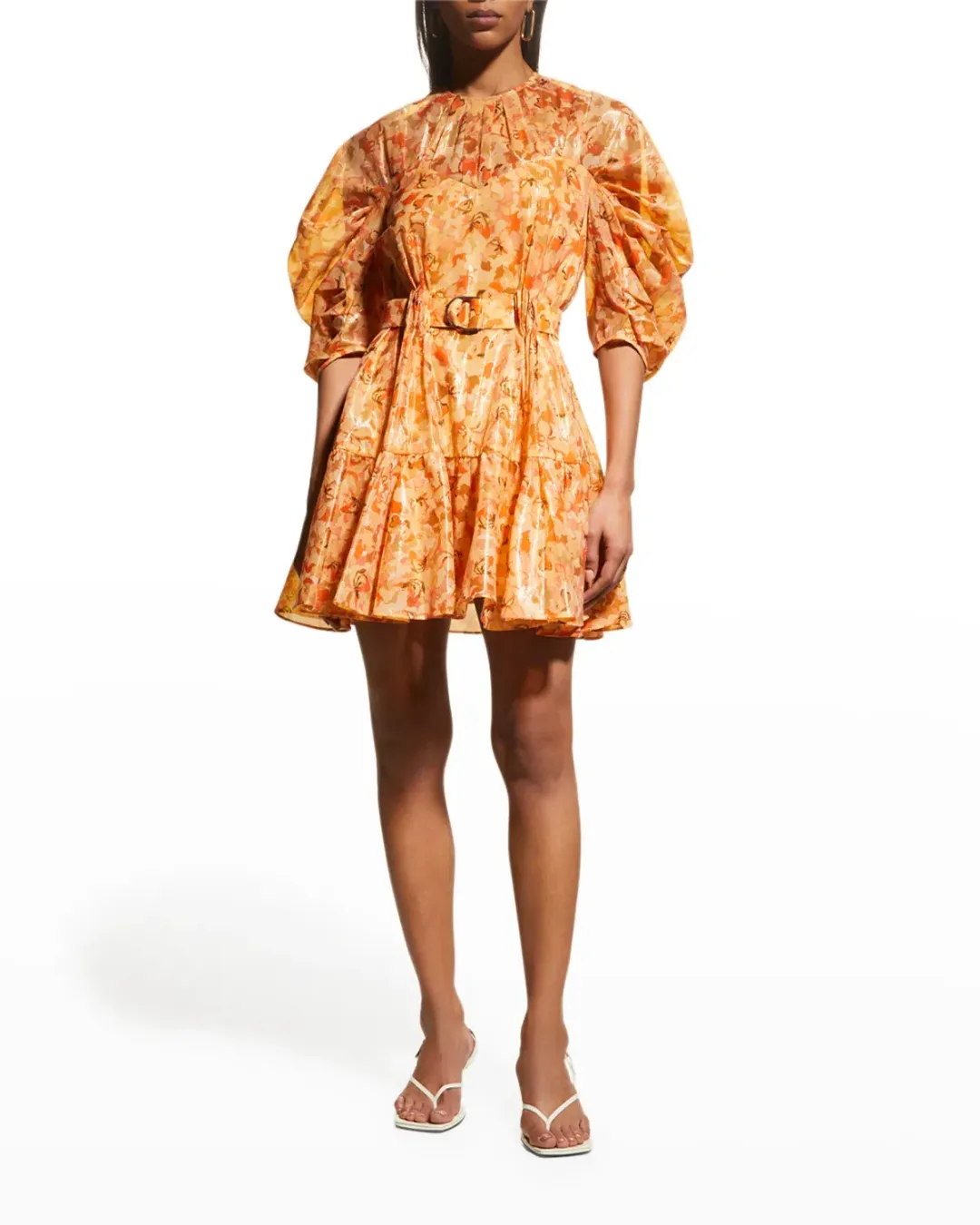 Acler Bonhill Mini Dress in Peach Parfait Size 12 for rent on The Volte - main image