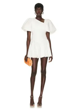 Aje Siren Drawstring Mini Dress Ivory Size 8 for rent on The Volte - image 1