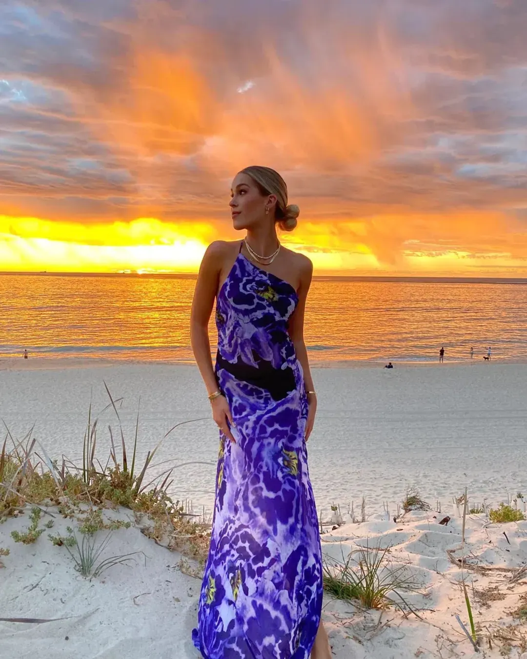 Rat & Boa Simonetta Maxi Dress Purple Size M / 10 AU for rent on The Volte - main image