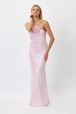 Bianca & Bridgett Tina Halter Dress Pink Size 8 for rent on The Volte - image 2