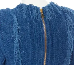 Balmain Knit Mini Dress Blue Size FR 38 / AU 10 for rent on The Volte - image 4