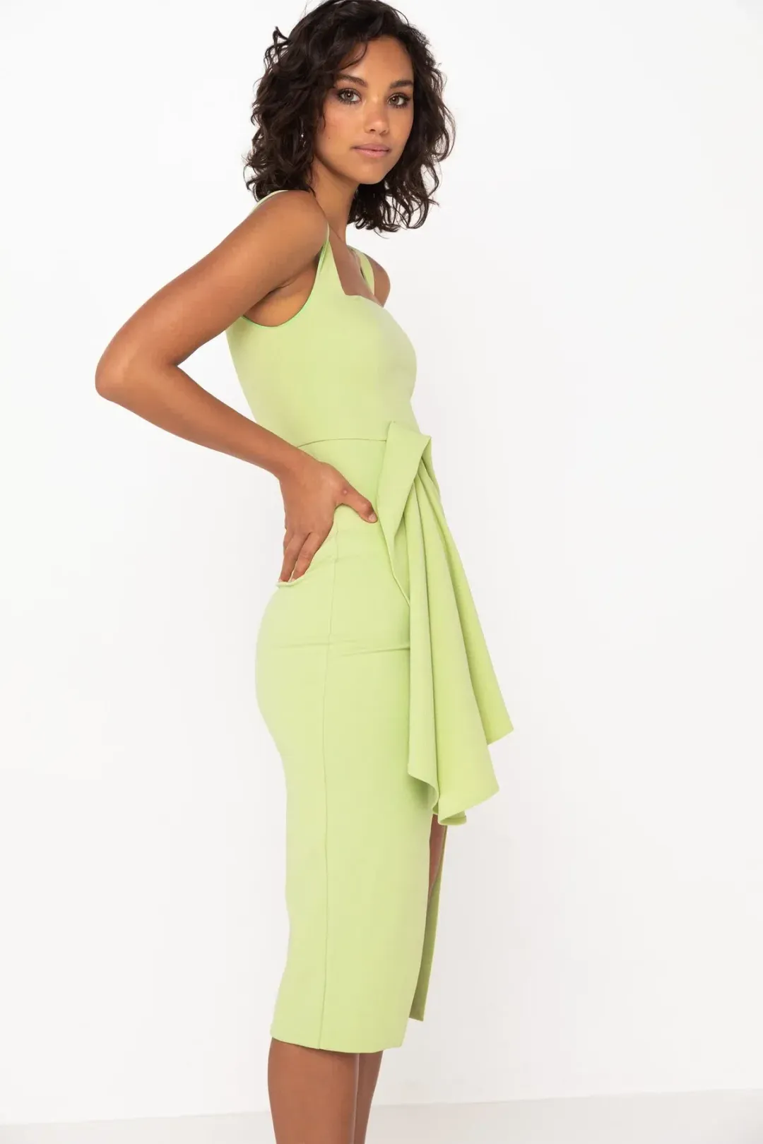 Mossman Seahaze Midi Dress Green Size S / AU 8 for rent on The Volte - main image