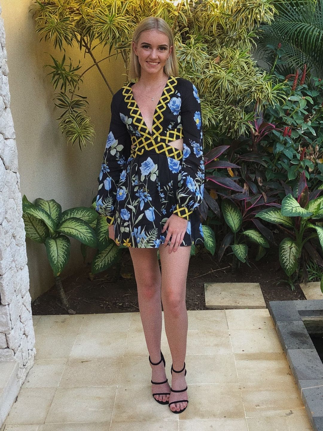 Alice Mcall Flower Girl Mini Dress Black Size 4  for rent on The Volte - main image