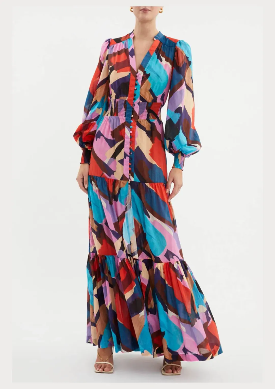 Rebecca Vallance Malaga Maxi Dress Multi Size 12 for rent on The Volte - main image