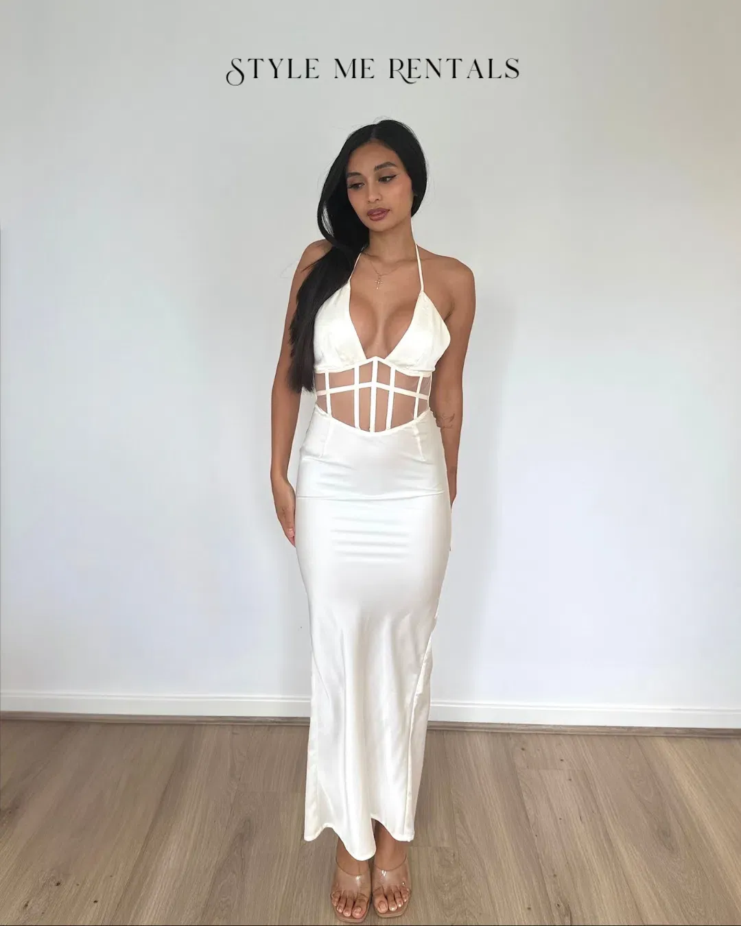 Derma Department Harlow Midi Dress White Size 4 for rent on The Volte - main image