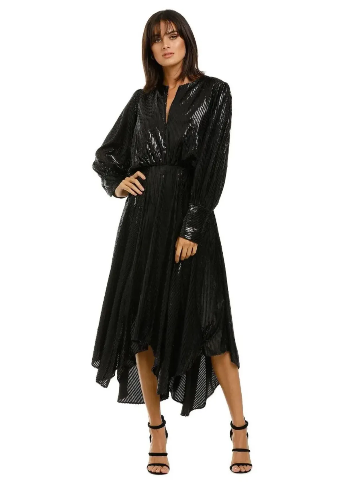 Camilla and Marc Emelie Waisted Dress in Black Size 14 for rent on The Volte - main image