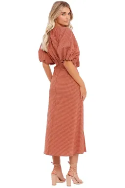 Camilla and Marc Vega Midi Dress in Pink Check Size 12 for rent on The Volte - image 3