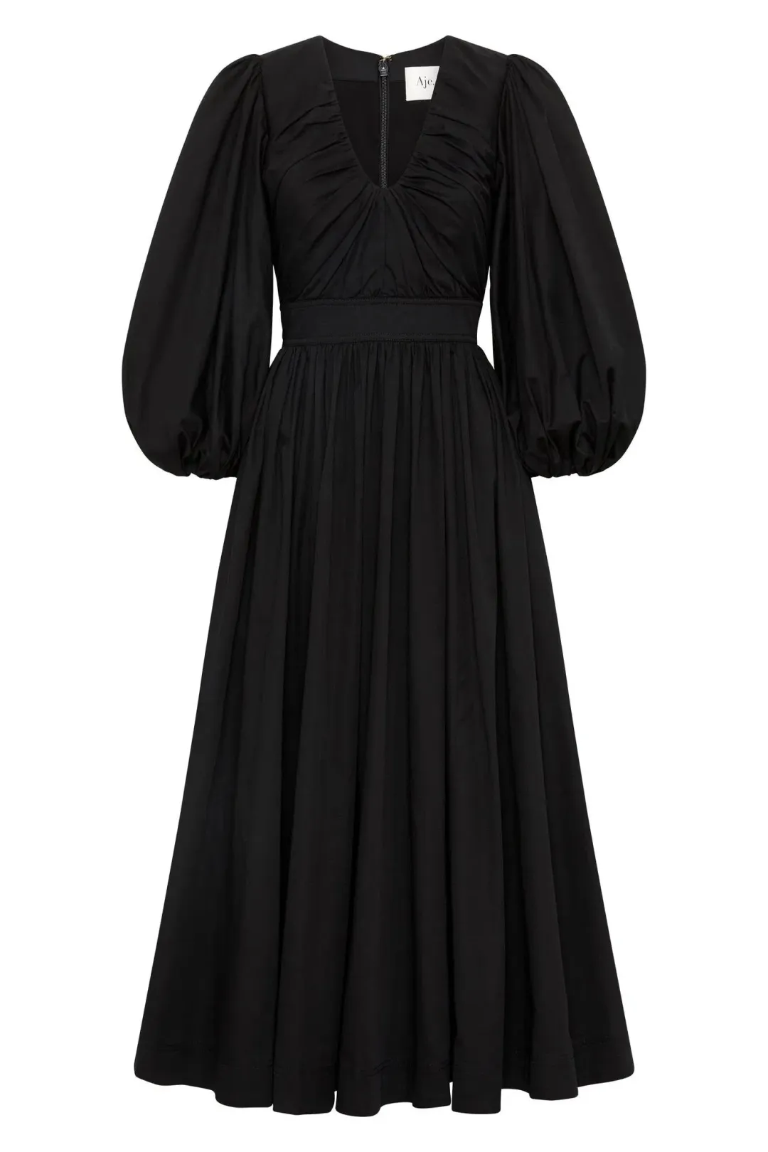 Aje Audrey Waisted Midi Dress Black Size 10 for rent on The Volte - main image