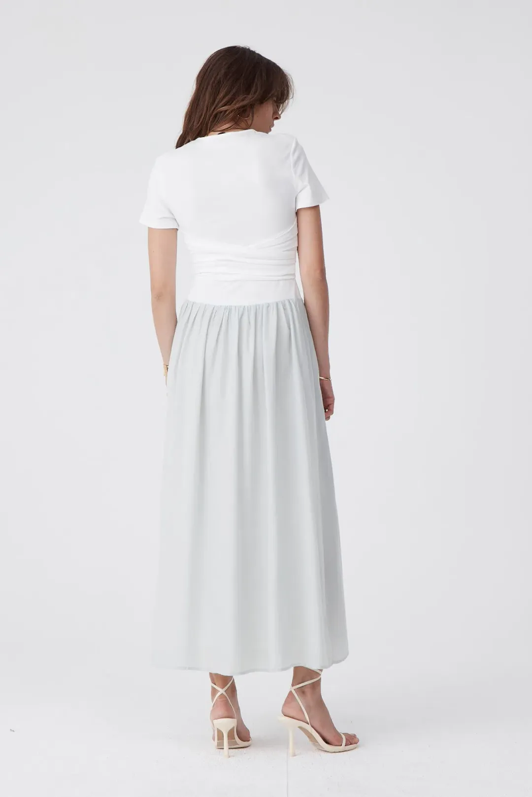 Atoir Christy Dress White/Shale Green Size 8 for rent on The Volte - main image