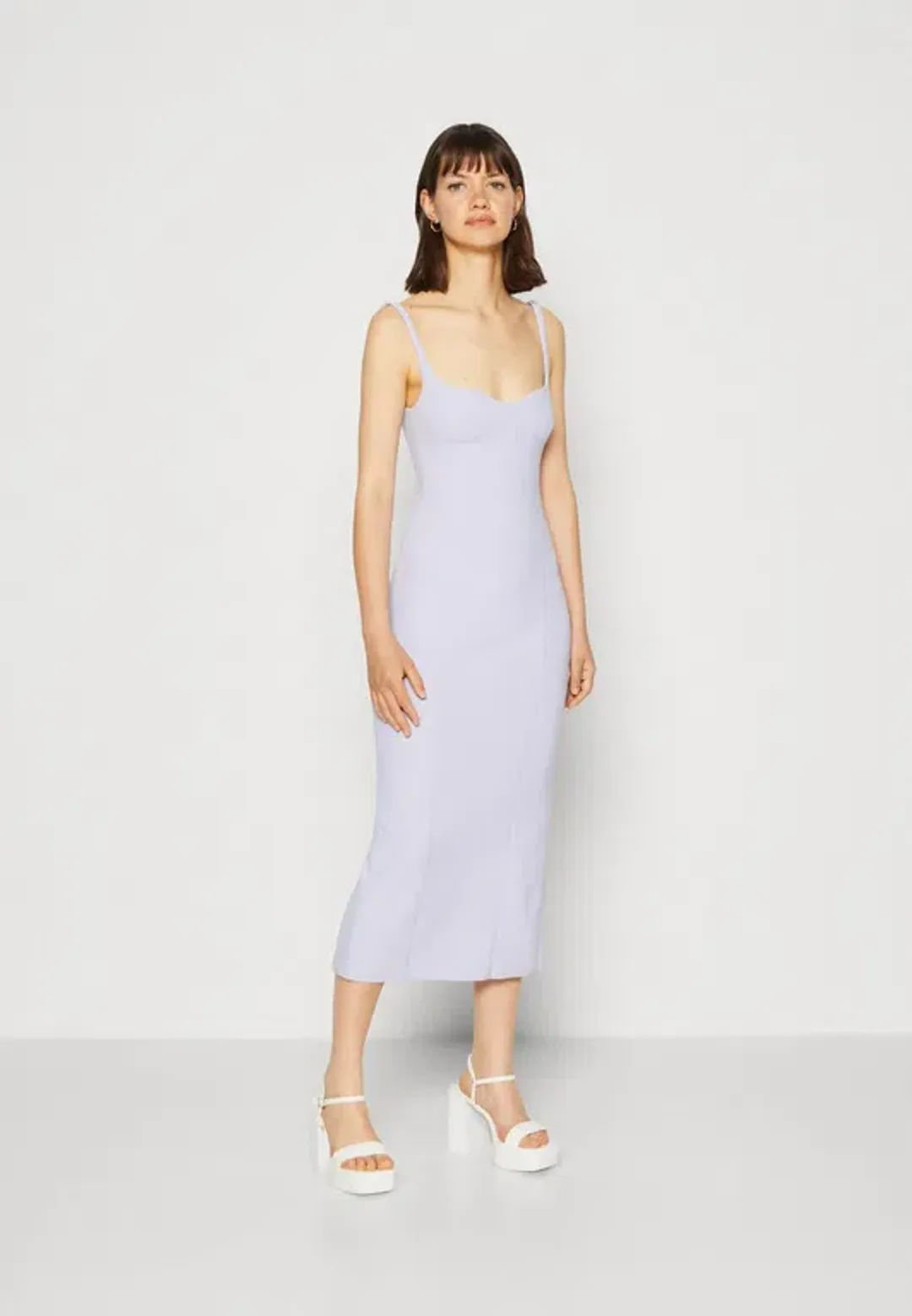 Bec & Bridge Zoey Midi Dress Lilac Size 6 for rent on The Volte - main image