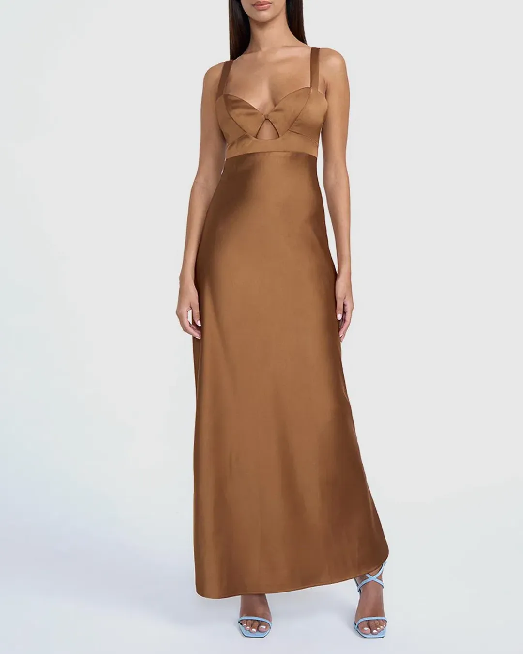 By Johnny Kristen Dress Coffee Size 8  for rent on The Volte - main image