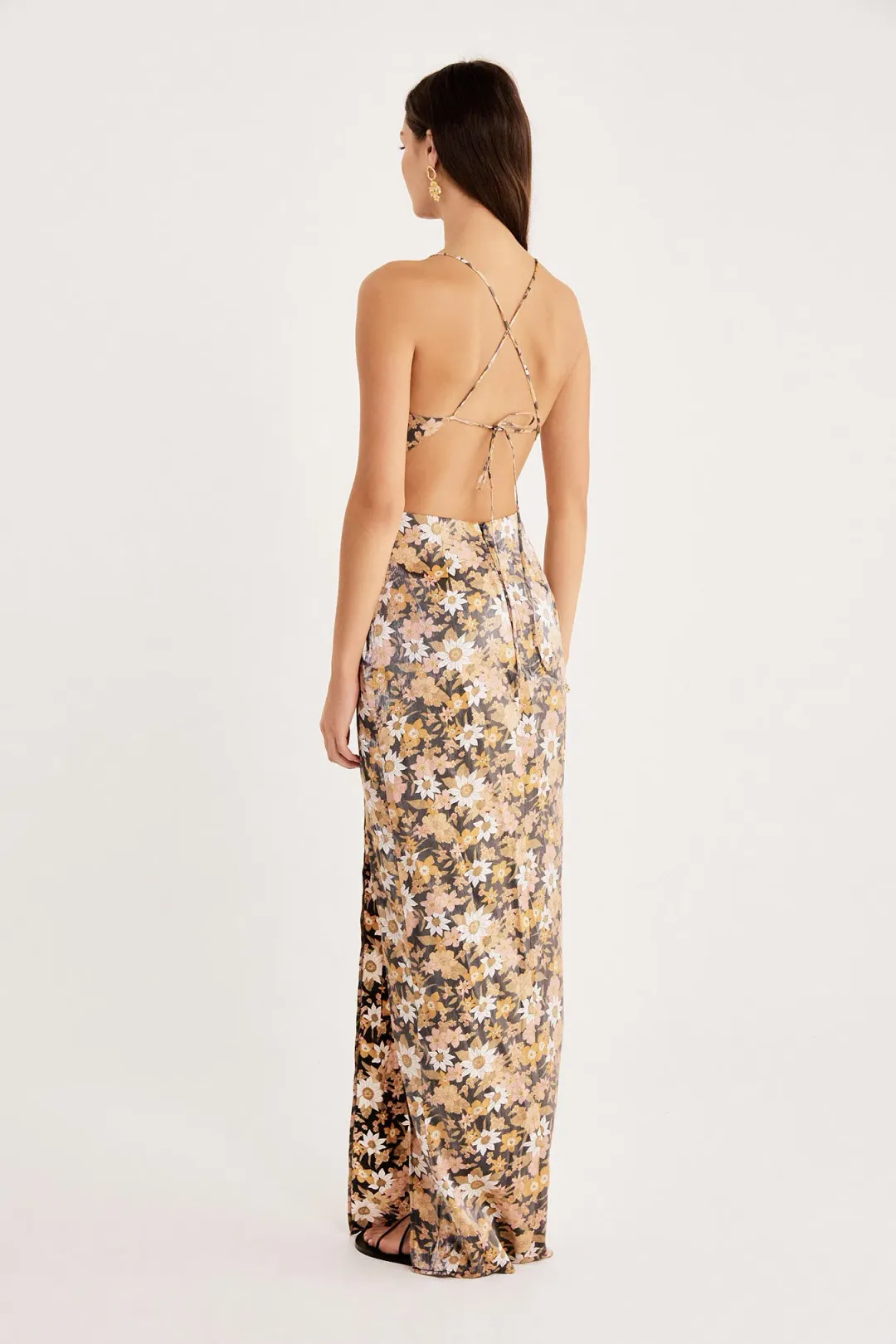 Rumer The Label  Paloma Cut Out Gown Floral Size XS/Au 6 for rent on The Volte - main image