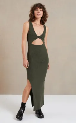 Bec & Bridge Riviera Midi Dress In Army Size 6 for rent on The Volte - image 1