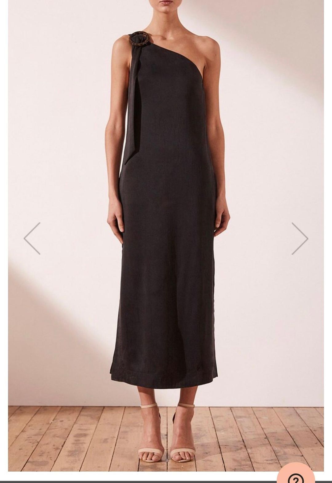 Shona Joy One Shoulder Black Dress Size 12 for rent on The Volte - main image