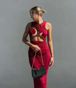 Christopher Esber Venus Tank Dress Cherry Size 6 for rent on The Volte - image 2