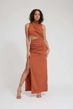 Tojha Gianna Dress Nude Orange Size 6 for rent on The Volte - image 2