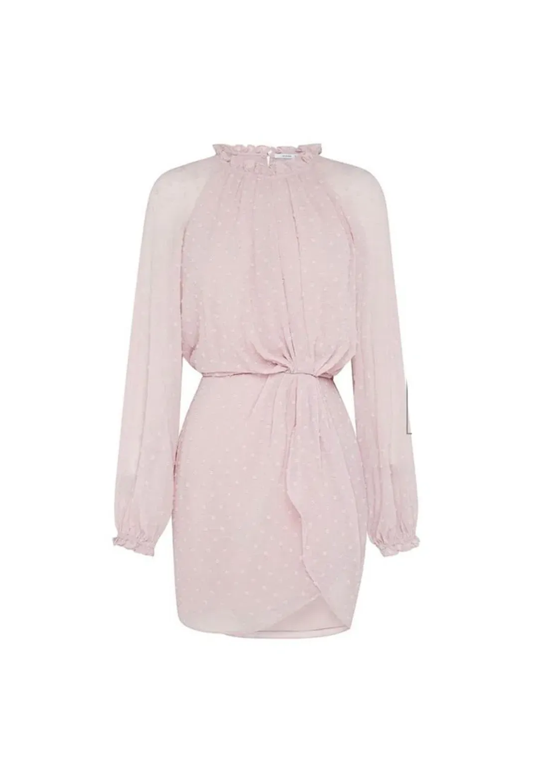Shieke Maison Dobby Mini Dress Blush Size 10 for rent on The Volte - main image