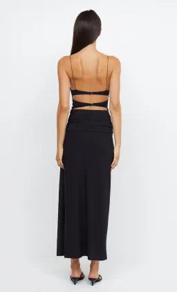 Bec & Bridge Montana Twist Mesh Maxi Dress in Black Size 6 for rent on The Volte - image 2