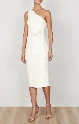 Shona Joy Lucy One Shoulder Midi Dress Ivory Size 10 for rent on The Volte - image 3