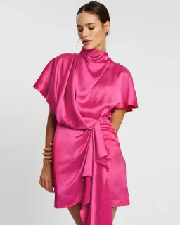 Acler Lochner Dress Fuchsia Size 12 for rent on The Volte - image 3