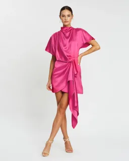 Acler Lochner Dress Fuchsia Size 12 for rent on The Volte - image 1
